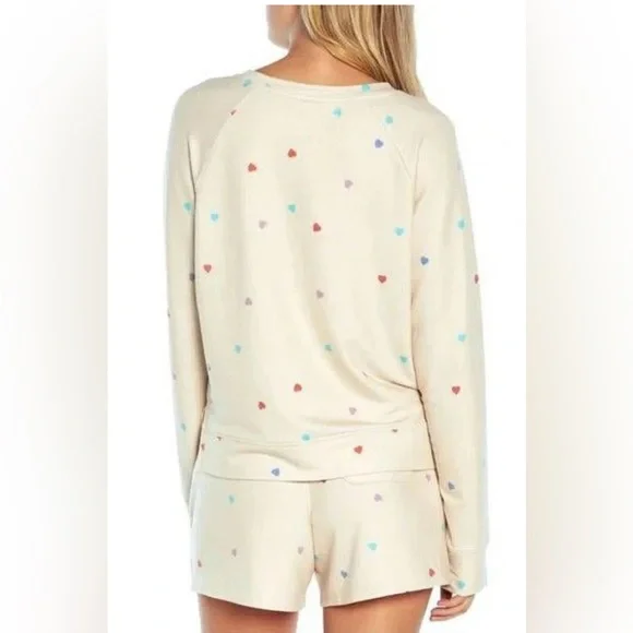 WILDFOX SWEATSHIRT & SHORTS SET PICK 1 Purple Star/ heart Print Lounge SET SMALL - Picture 7 of 14